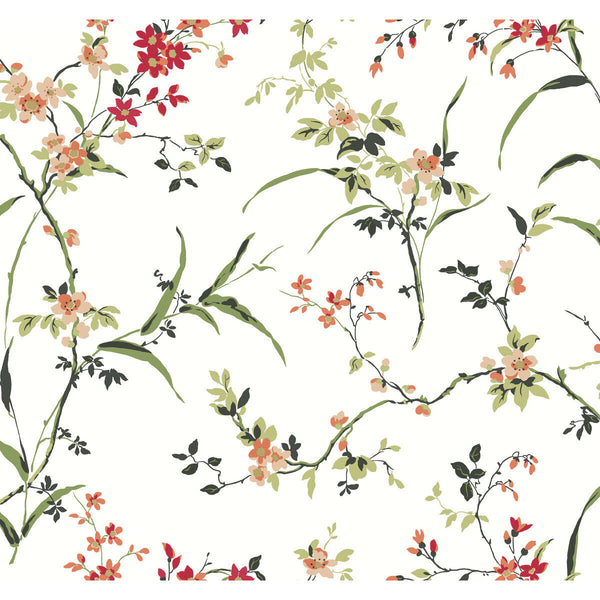 Kravet Design - W4135-719 Red | Kravet Design | Blooms Second Edition Resource Library | Botanical & Floral Wallcovering Print
