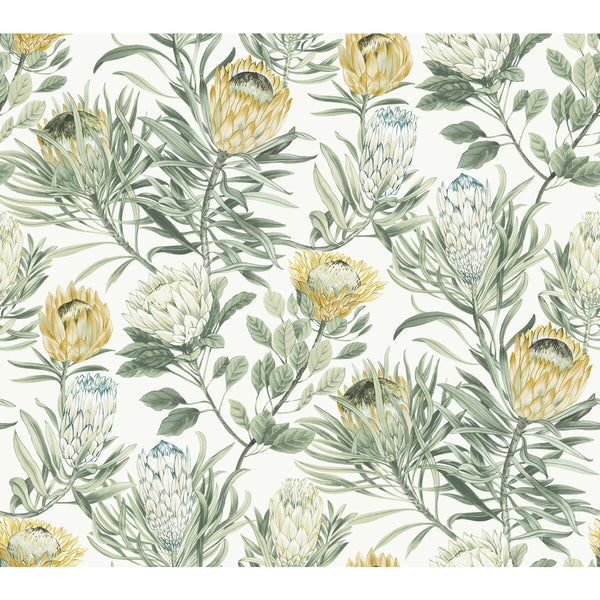 W4136-4 Yellow | Kravet Design | Blooms Second Edition Resource Library | Botanical & Floral Wallcovering Print