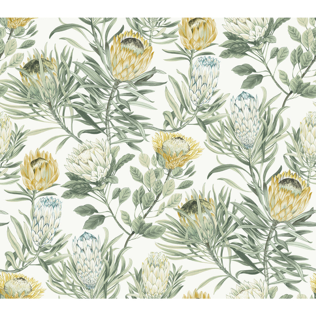 Kravet Design - W4136-4 Yellow | Kravet Design | Blooms Second Edition Resource Library | Botanical & Floral Wallcovering Print