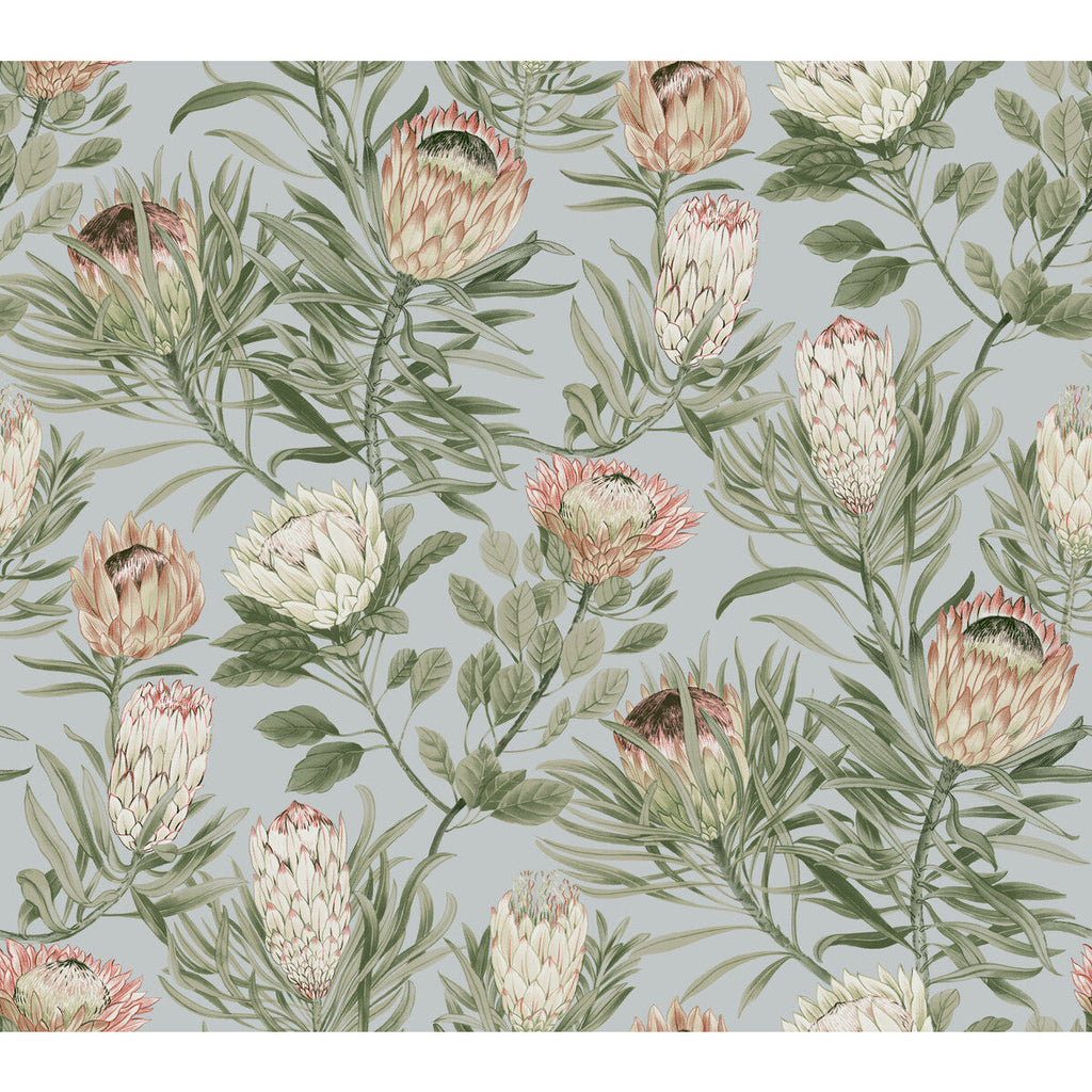 Kravet Design - W4136-711 Blue | Kravet Design | Blooms Second Edition Resource Library | Botanical & Floral Wallcovering Print