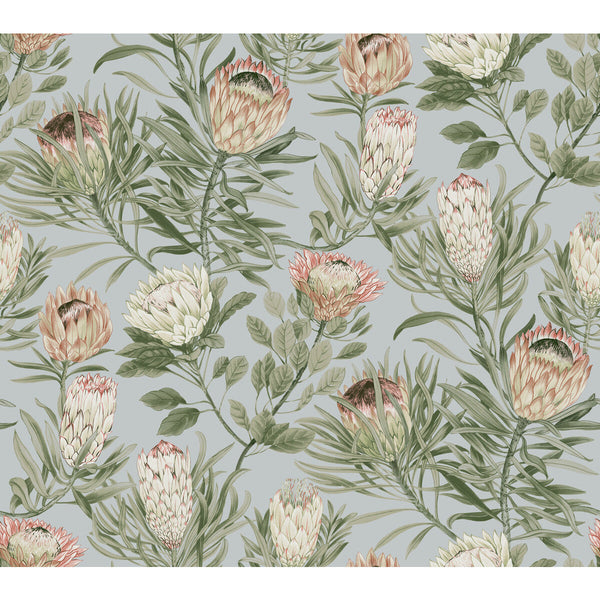 Kravet Design - W4136-711 Blue | Kravet Design | Blooms Second Edition Resource Library | Botanical & Floral Wallcovering Print
