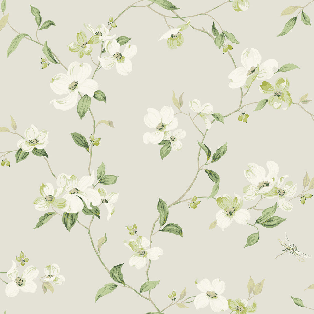 Kravet Design - W4137-106 Taupe | Kravet Design | Blooms Second Edition Resource Library | Botanical & Floral Wallcovering Print