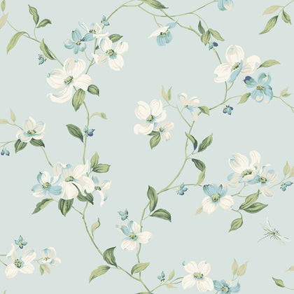 Kravet Design - W4137-15 Light Blue Wallcovering | Kravet