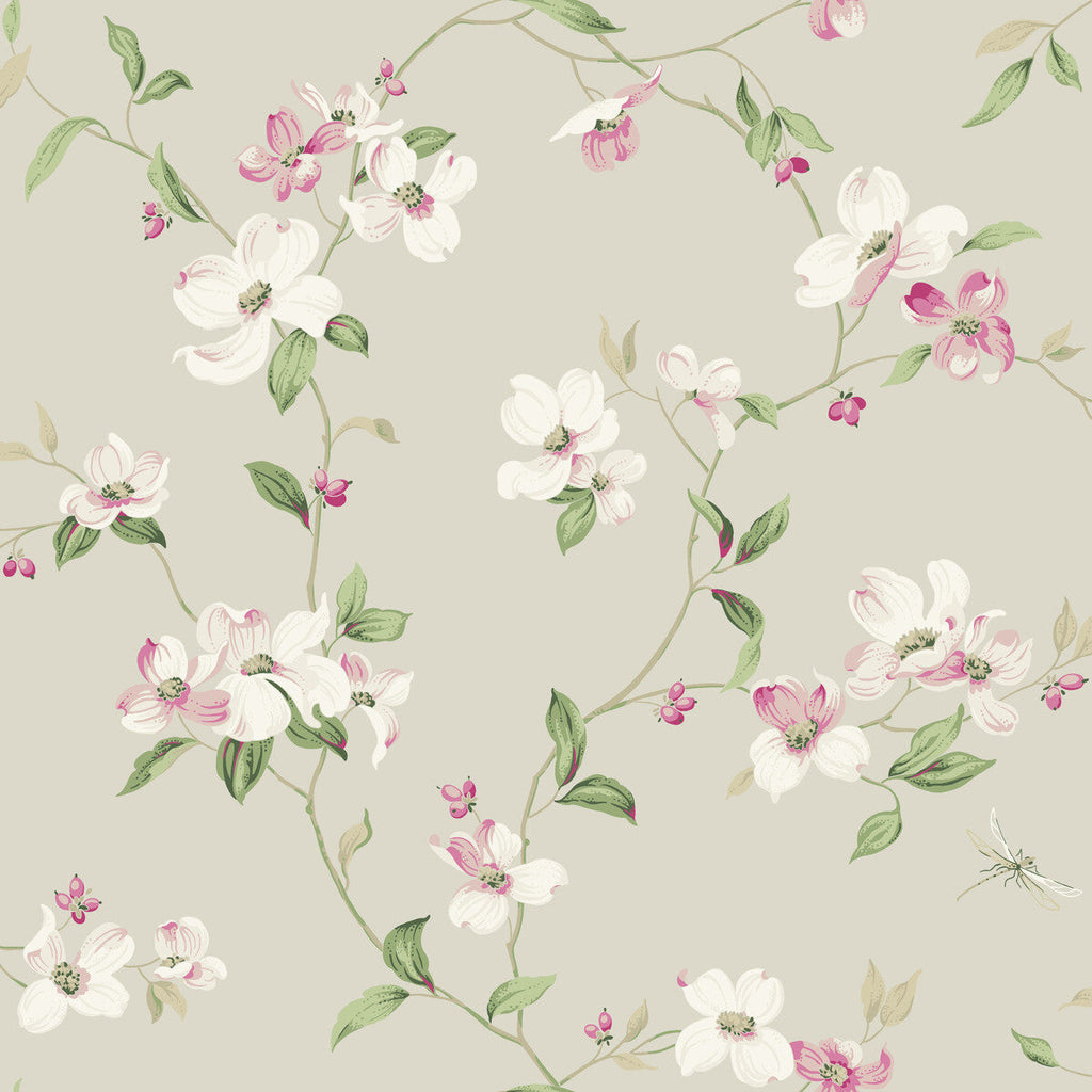 Kravet Design - W4137-7 Pink | Kravet Design | Blooms Second Edition Resource Library | Botanical & Floral Wallcovering Print