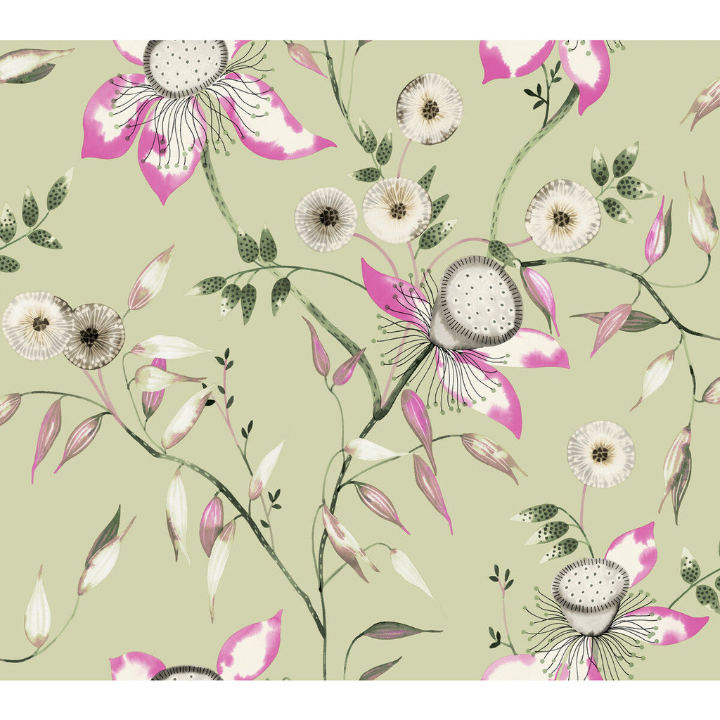 Kravet Design - W4140-317 Light Green | Kravet Design | Blooms Second Edition Resource Library | Botanical & Floral Wallcovering Print