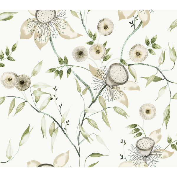 Kravet Design - W4140-31 Green | Kravet Design | Blooms Second Edition Resource Library | Botanical & Floral Wallcovering Print