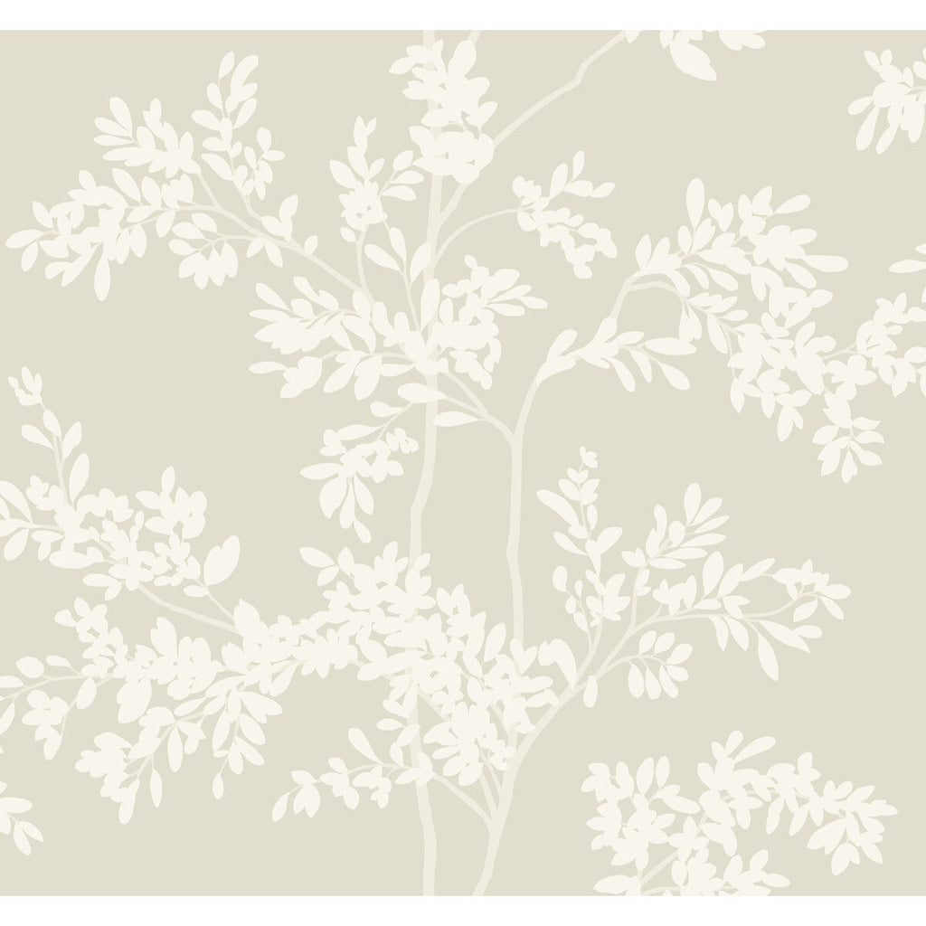 Kravet Design - W4141-106 Taupe | Kravet Design | Blooms Second Edition Resource Library | Botanical & Floral Metallic Wallcovering Print