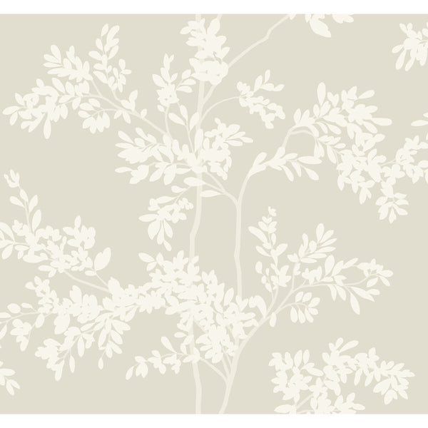 Kravet Design - W4141-106 Taupe | Kravet Design | Blooms Second Edition Resource Library | Botanical & Floral Metallic Wallcovering Print
