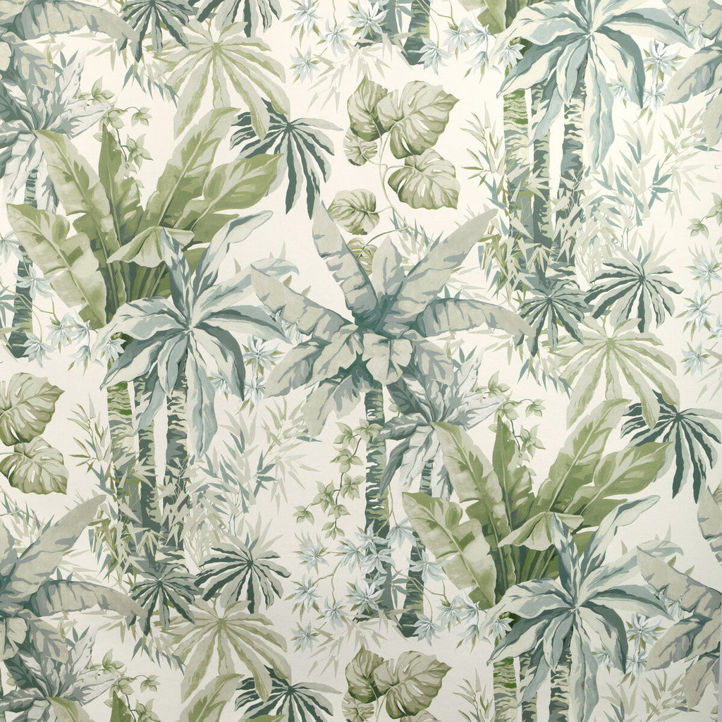 Junglewood Wp - Blue Sage Light Blue | Kravet Couture | Casa Botanica Wallcovering | Botanical & Floral Wallcovering Print