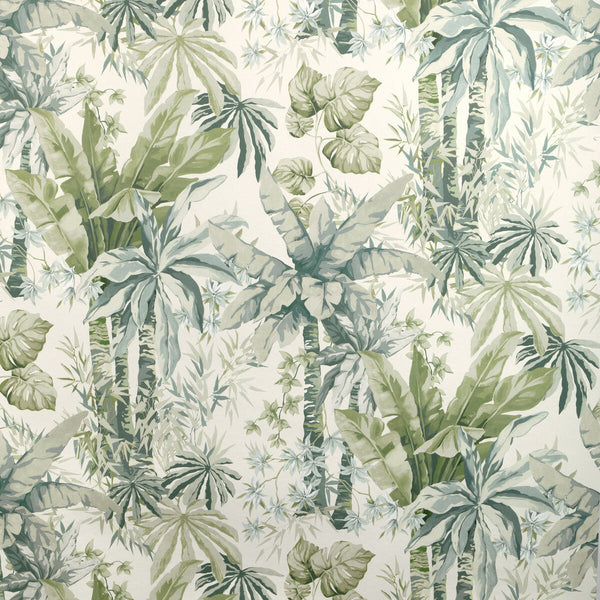 Junglewood Wp - Blue Sage Light Blue | Kravet Couture | Casa Botanica Wallcovering | Botanical & Floral Wallcovering Print