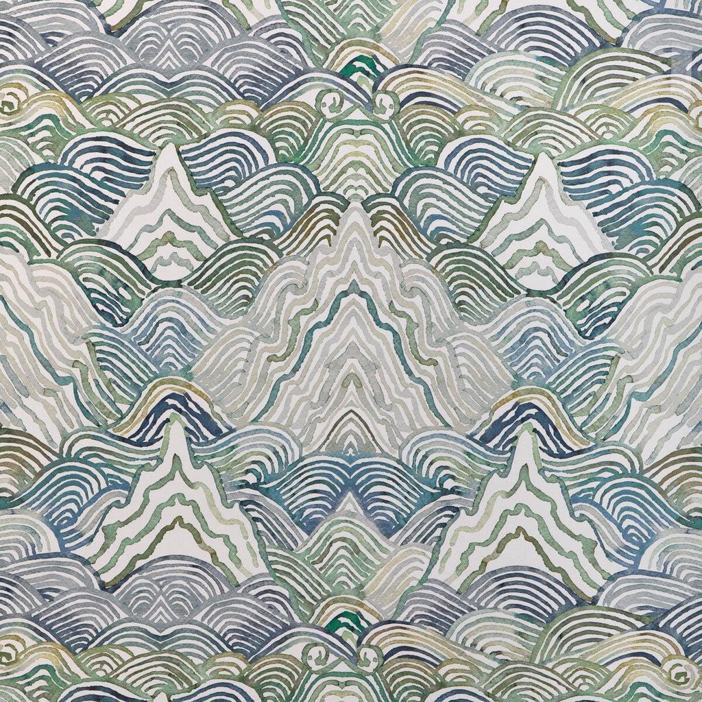 Shangri La Wp - Verde Blue | Kravet Couture | Casa Botanica Wallcovering | Abstract Wallcovering Print