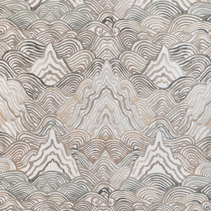 Shangri La Wp - Stone Black | Kravet Couture | Casa Botanica Wallcovering | Abstract Wallcovering Print