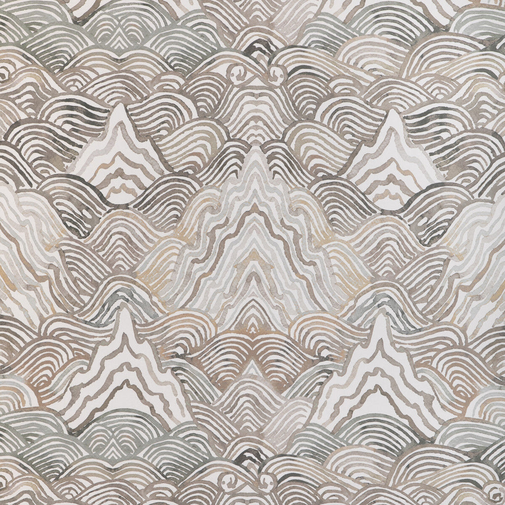 Shangri La Wp - Stone Black | Kravet Couture | Casa Botanica Wallcovering | Abstract Wallcovering Print