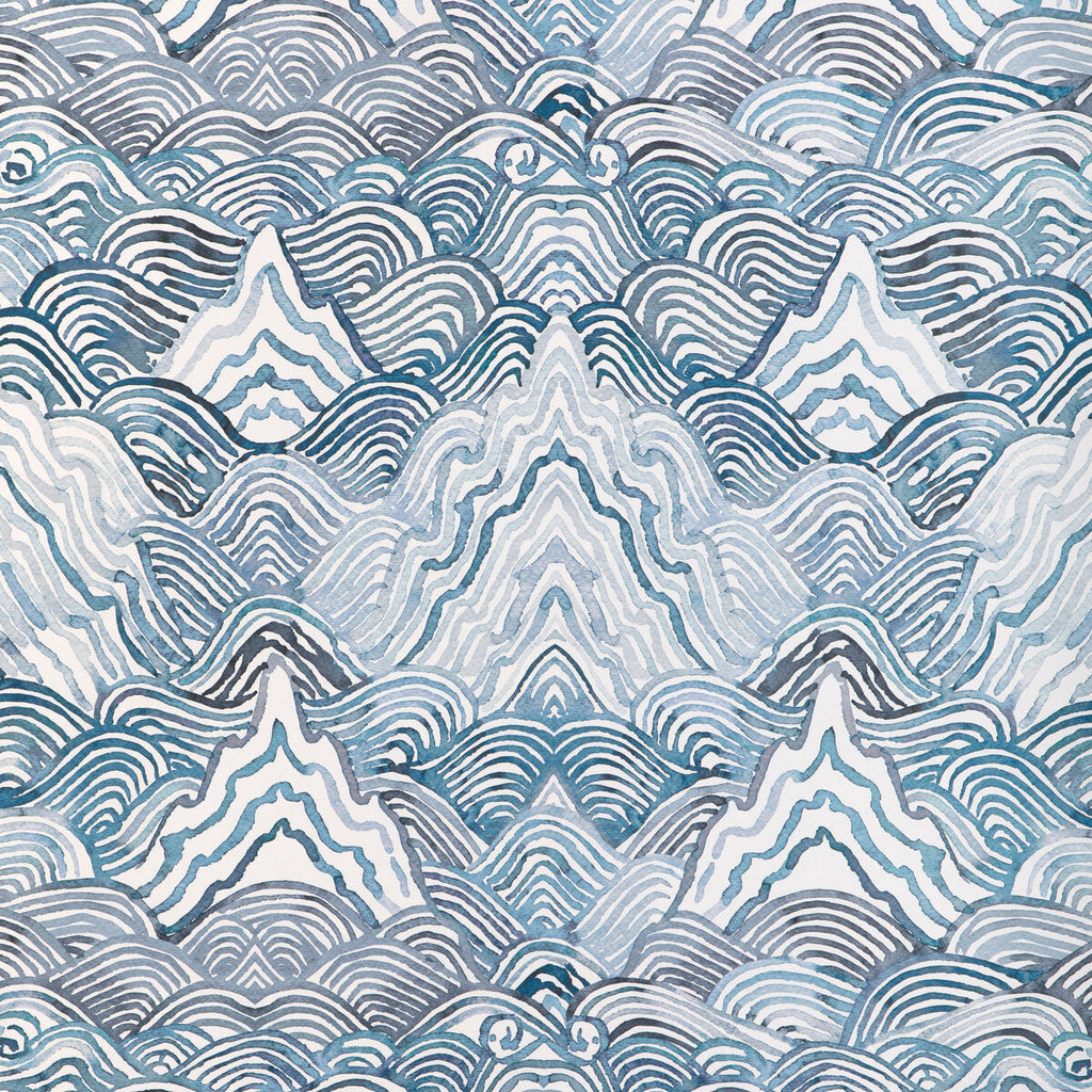 Shangri La Wp - Indigo Blue | Kravet Couture | Casa Botanica Wallcovering | Abstract Wallcovering Print