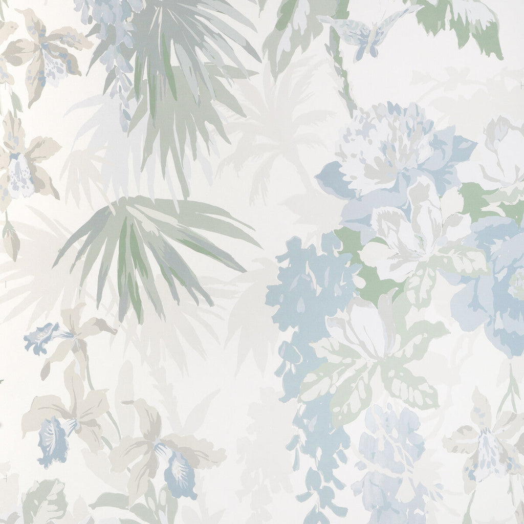 La Selva Wp - Chambray Light Blue | Kravet Couture | Casa Botanica Wallcovering | Botanical & Floral Wallcovering Print