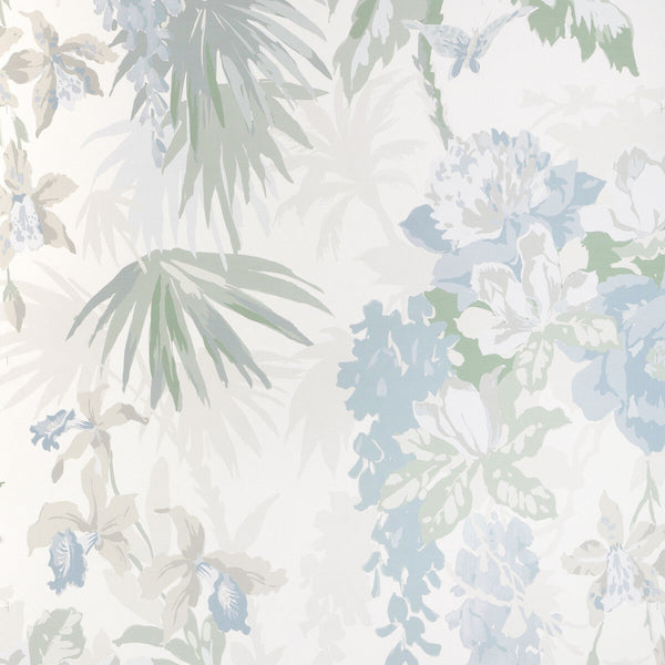La Selva Wp - Chambray Light Blue | Kravet Couture | Casa Botanica Wallcovering | Botanical & Floral Wallcovering Print