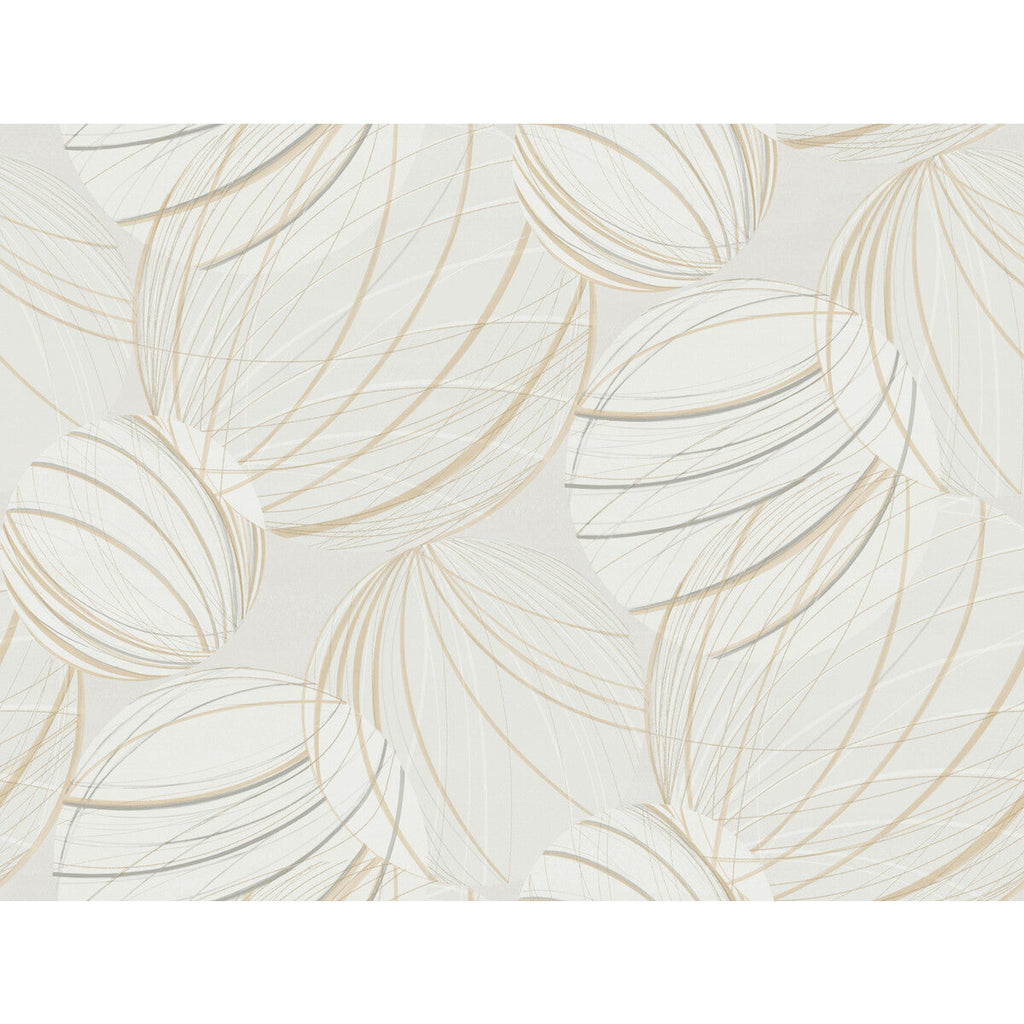Kravet Design - W4155-1611 Beige | Kravet Design | Candice Olson Casual Elegance |Geometric Metallic Wallcovering Print