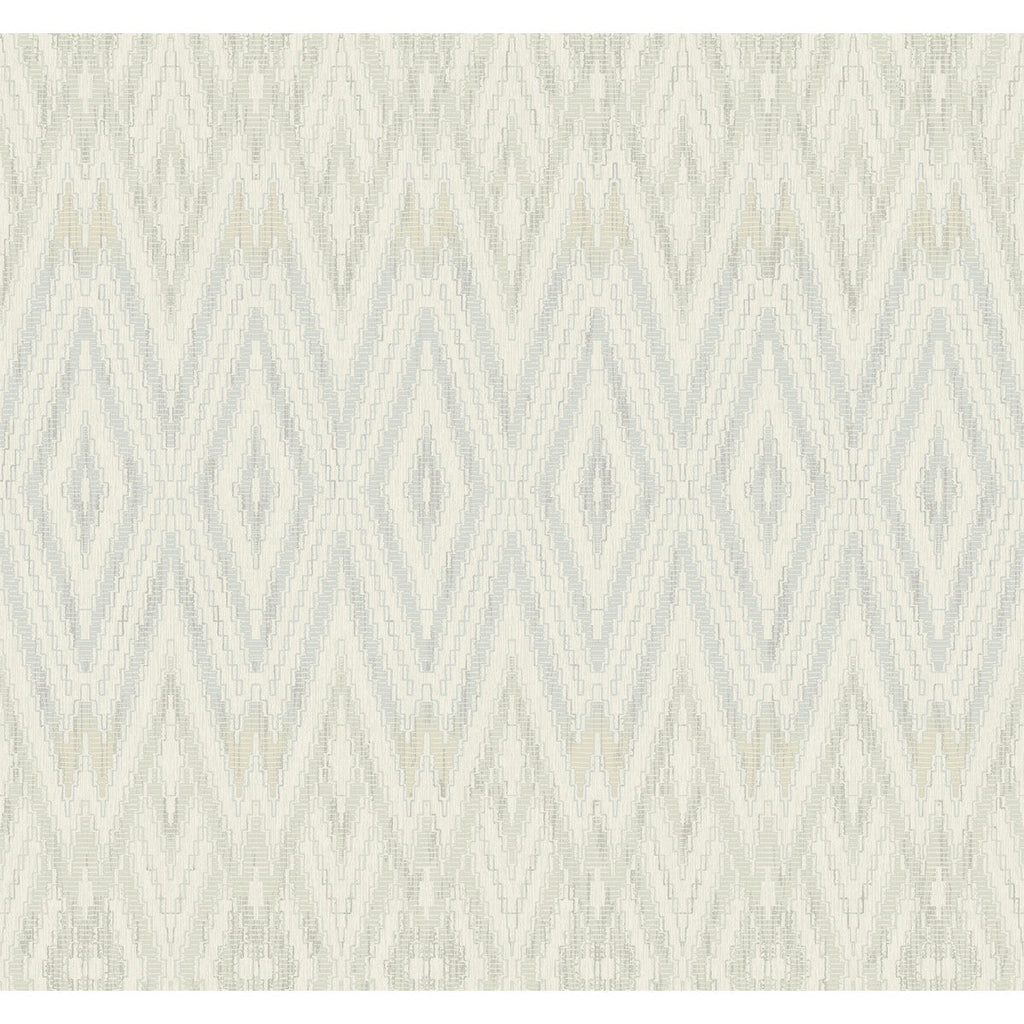 Kravet Design - W4156-15 Light Blue | Kravet Design | Candice Olson Casual Elegance |Diamond Herringbone/Tweed Wallcovering Print
