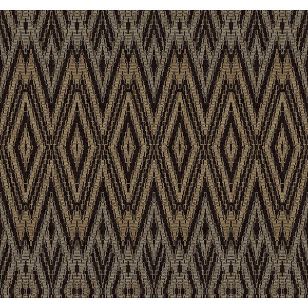 W4156-8 Black | Kravet Design | Candice Olson Casual Elegance |Diamond Herringbone/Tweed Wallcovering Print