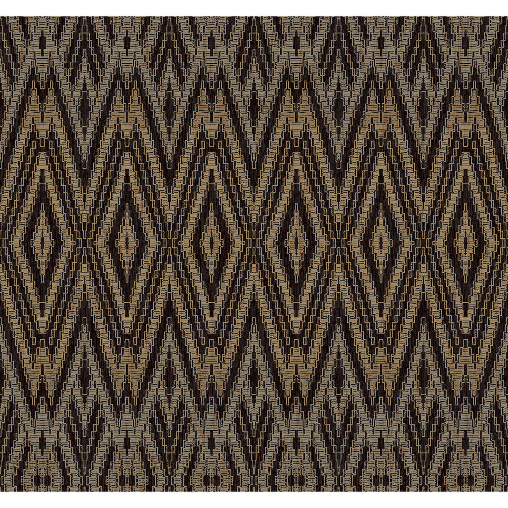 Kravet Design - W4156-8 Black | Kravet Design | Candice Olson Casual Elegance |Diamond Herringbone/Tweed Wallcovering Print