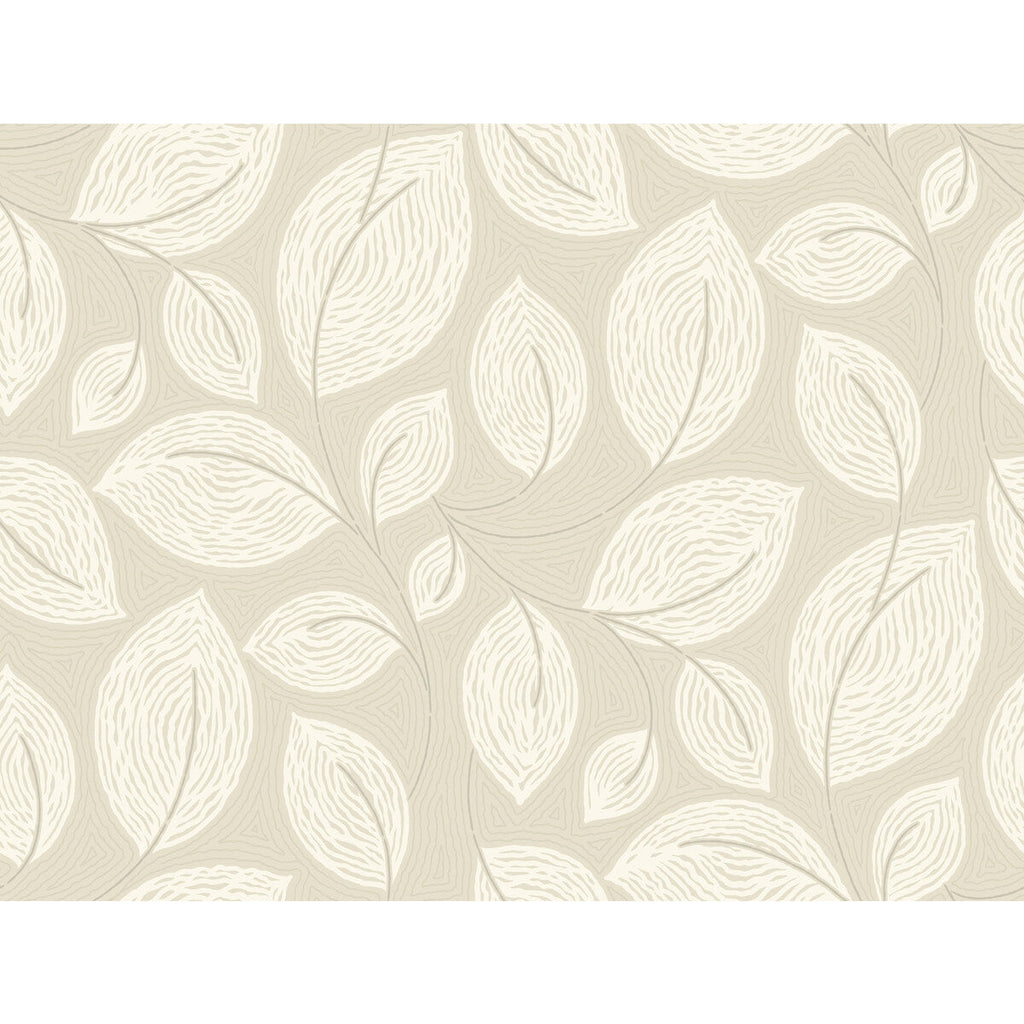Kravet Design - W4157-16 Beige | Kravet Design | Candice Olson Casual Elegance | Botanical & Floral Texture Wallcovering Print