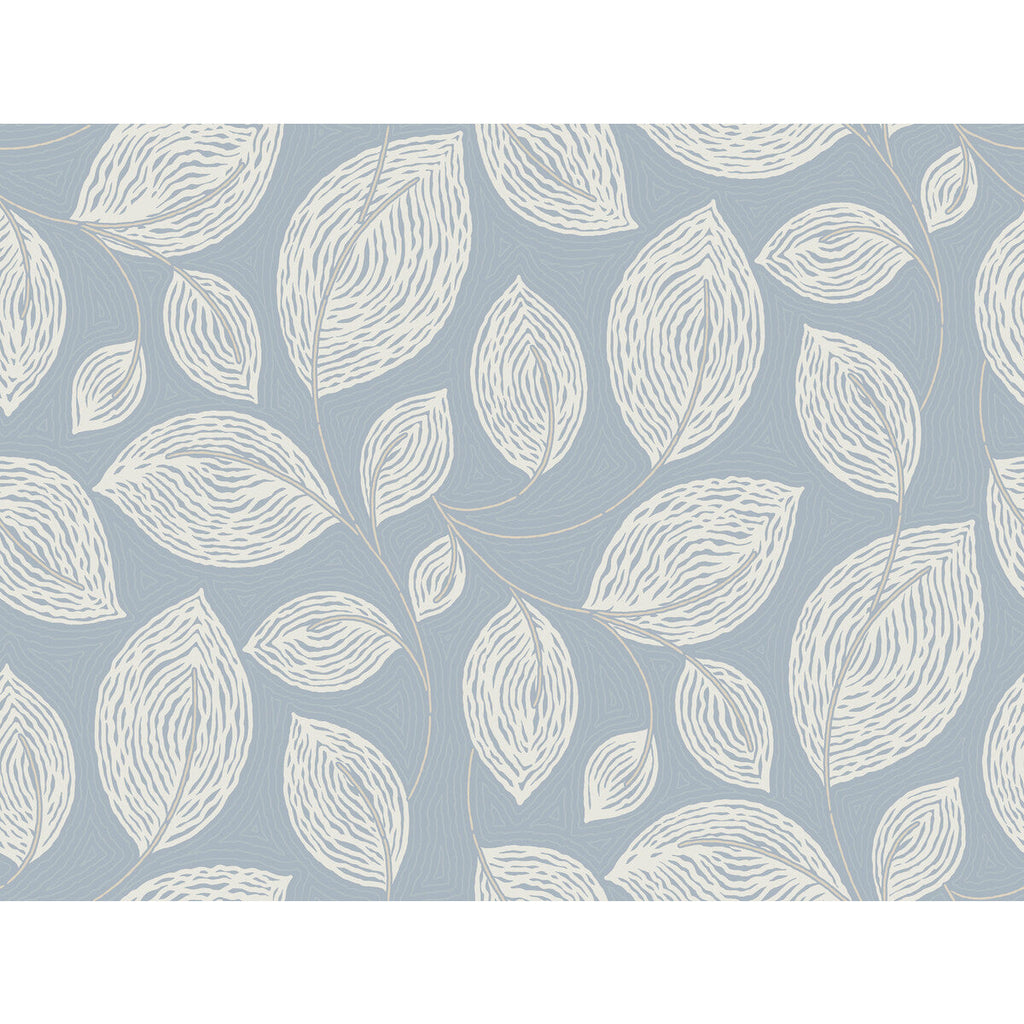Kravet Design - W4157-51 Blue | Kravet Design | Candice Olson Casual Elegance | Botanical & Floral Texture Wallcovering Print