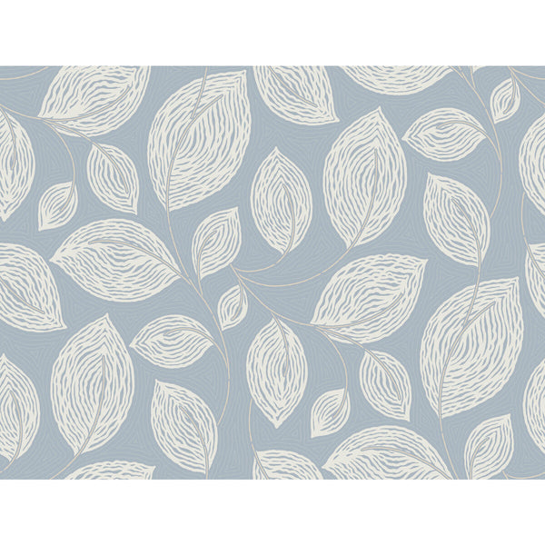 Kravet Design - W4157-51 Blue | Kravet Design | Candice Olson Casual Elegance | Botanical & Floral Texture Wallcovering Print