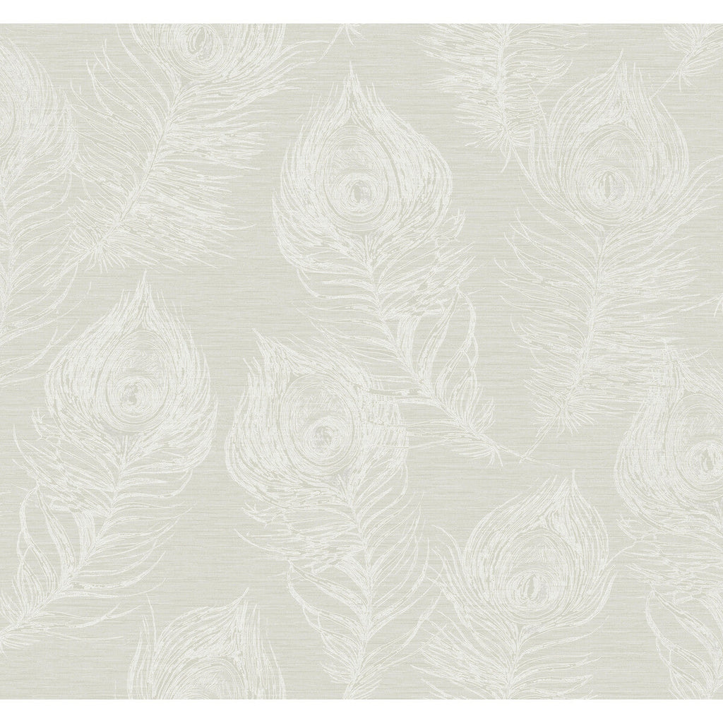 Kravet Design - W4160-1101 White | Kravet Design | Candice Olson Casual Elegance | Animal/Insects Metallic Wallcovering Print