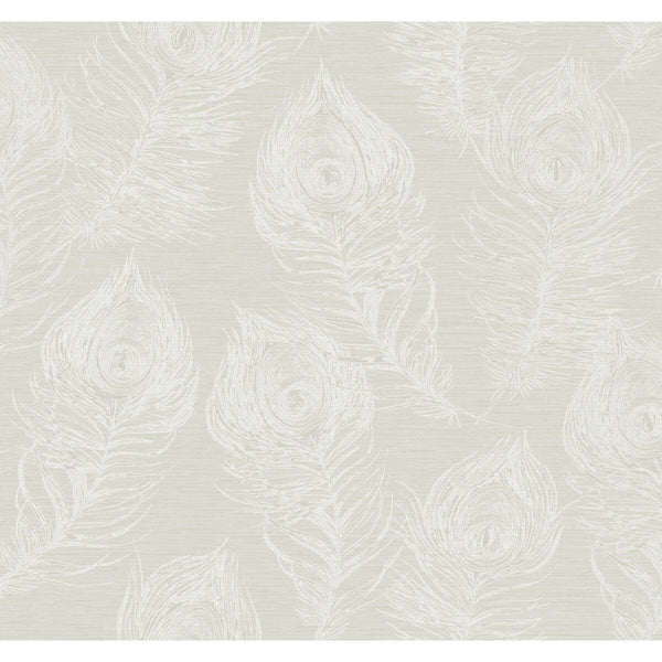 Kravet Design - W4160-1101 White | Kravet Design | Candice Olson Casual Elegance | Animal/Insects Metallic Wallcovering Print