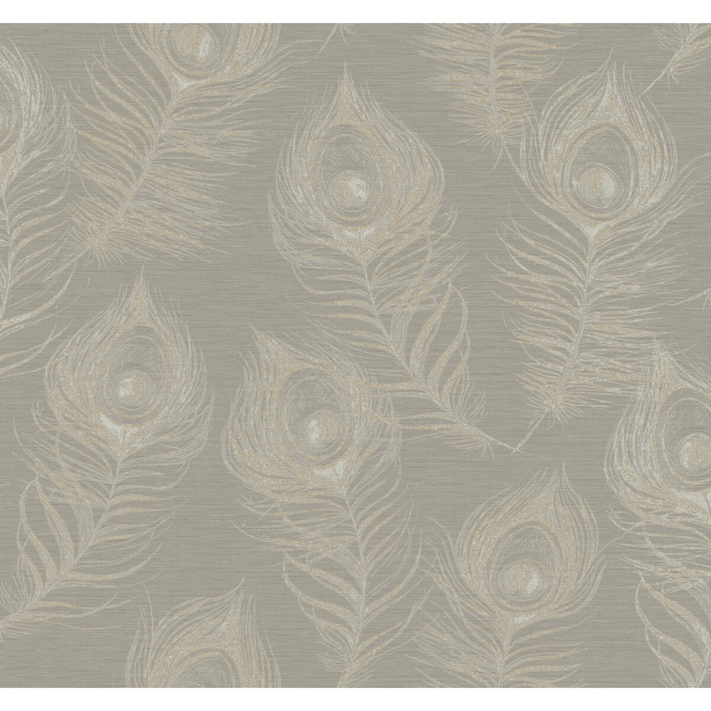 Kravet Design - W4160-11 Grey | Kravet Design | Candice Olson Casual Elegance | Animal/Insects Metallic Wallcovering Print