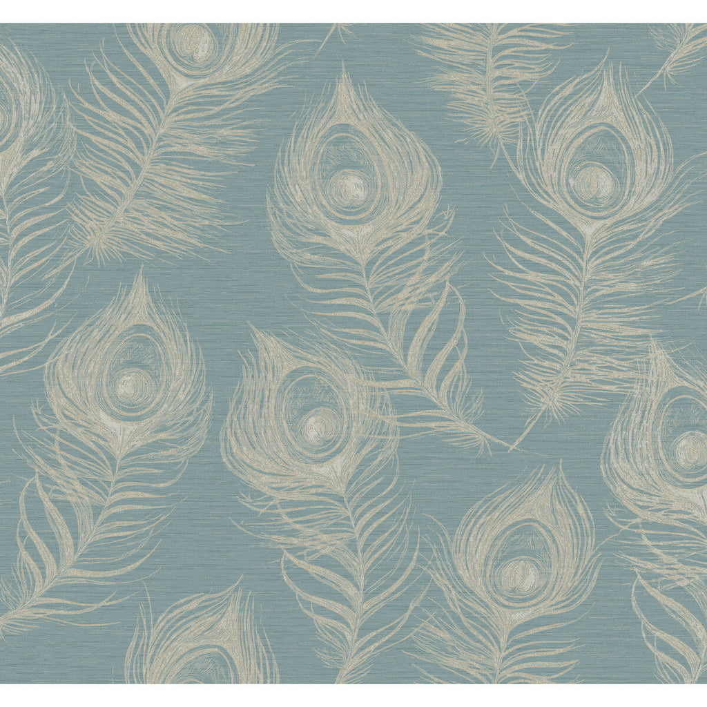 Kravet Design - W4160-15 Light Blue | Kravet Design | Candice Olson Casual Elegance | Animal/Insects Metallic Wallcovering Print