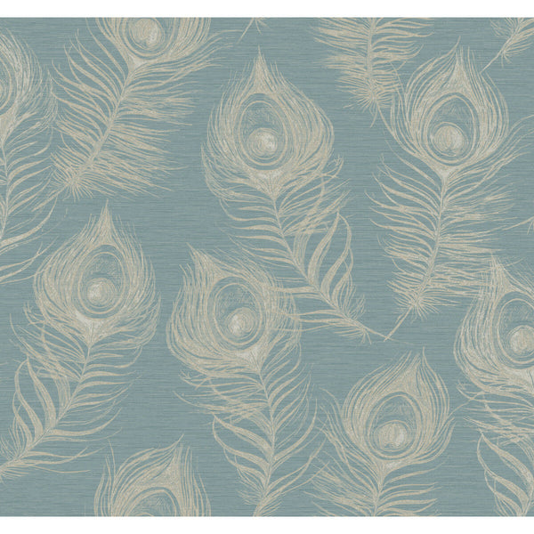 Kravet Design - W4160-15 Light Blue | Kravet Design | Candice Olson Casual Elegance | Animal/Insects Metallic Wallcovering Print