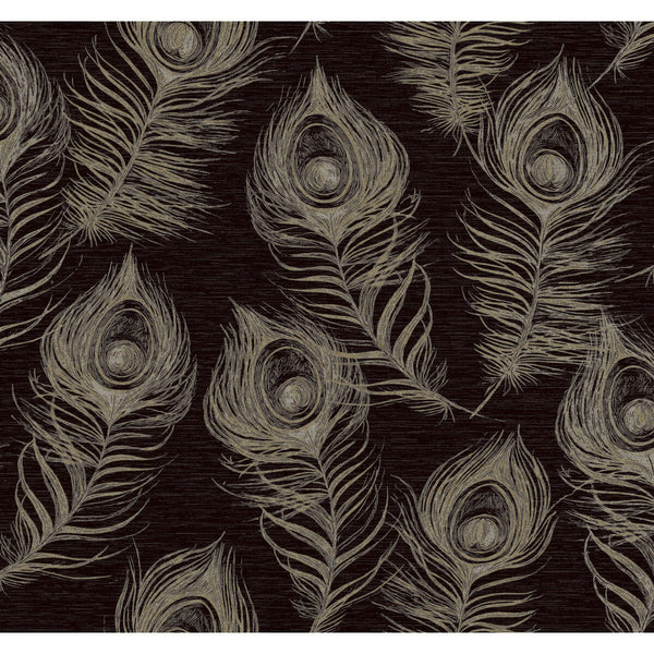 Kravet Design - W4160-84 Black | Kravet Design | Candice Olson Casual Elegance | Animal/Insects Metallic Wallcovering Print