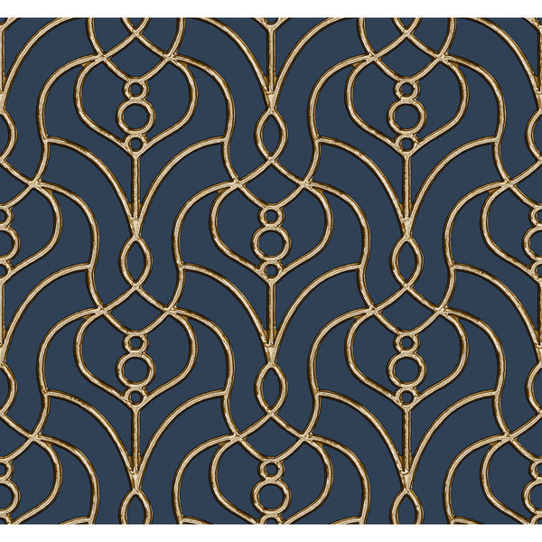 Kravet Design - W4161-50 Blue Wallcovering | Kravet