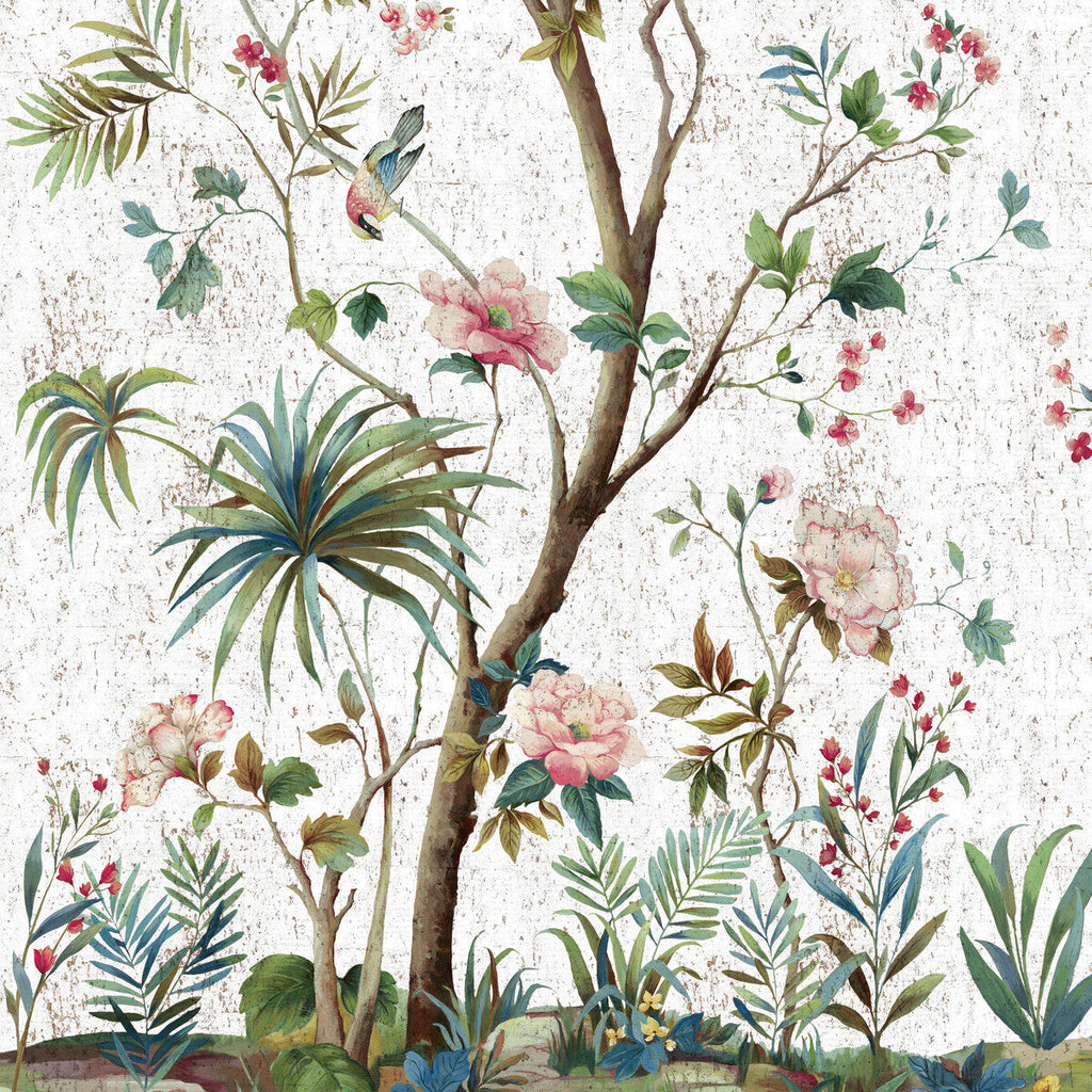 Kravet Design - W4170-73 Pink | Kravet Design | Panel Designs | Botanical & Floral Metallic Wallcovering Print