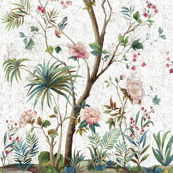 Kravet Design - W4170-73 Pink | Kravet Design | Panel Designs | Botanical & Floral Metallic Wallcovering Print