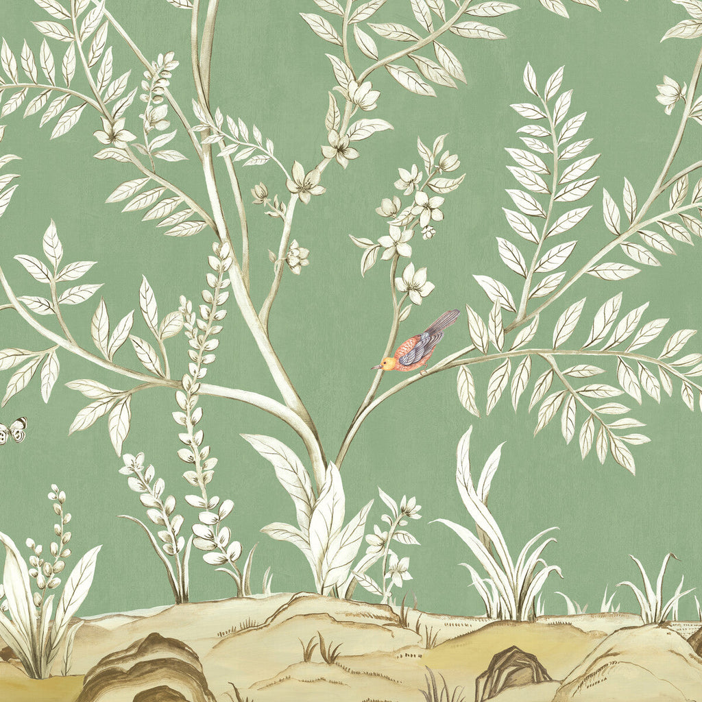 Kravet Design - W4178-30 Sage | Kravet Design | Panel Designs | Animal/Insects Botanical & Floral Wallcovering Print