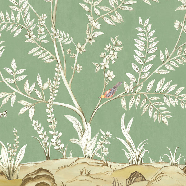 Kravet Design - W4178-30 Sage | Kravet Design | Panel Designs | Animal/Insects Botanical & Floral Wallcovering Print
