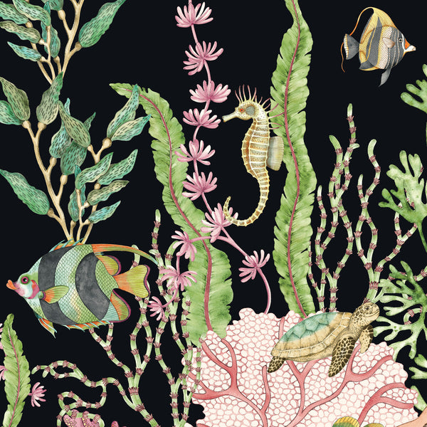 Kravet Design - W4179-830 Black | Kravet Design | Panel Designs | Novelty Wallcovering Print