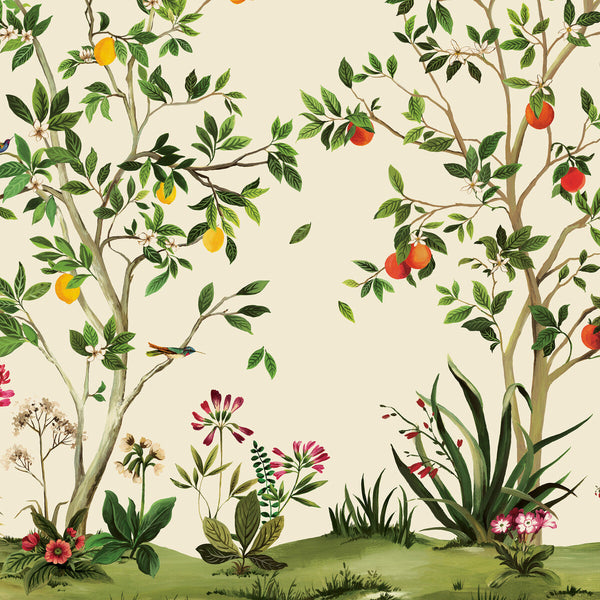 Kravet Design - W4184-314 Green | Kravet Design | Panel Designs | Animal/Insects Botanical & Floral Wallcovering Print