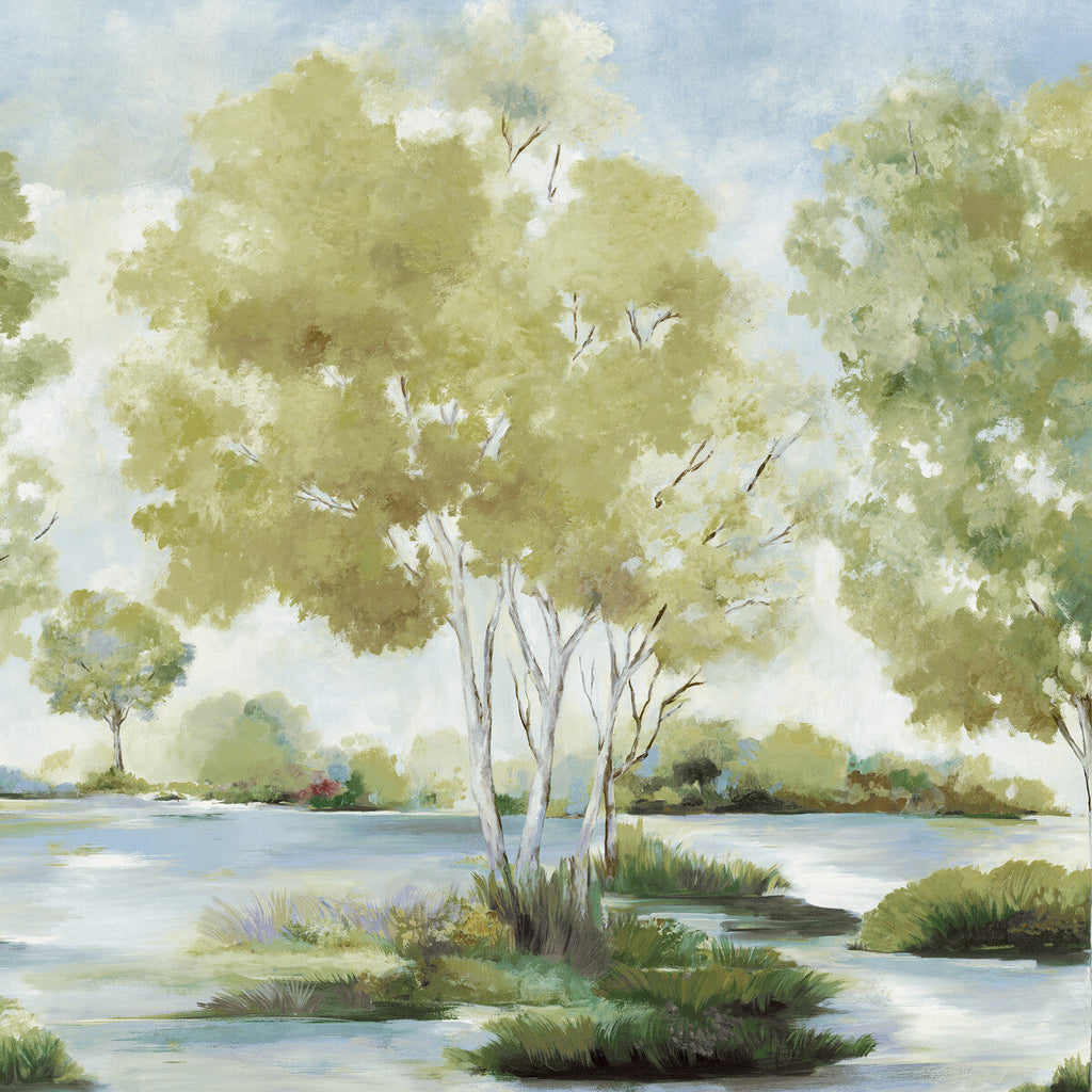 Kravet Design - W4187-315 Green | Kravet Design | Panel Designs | Botanical & Floral Wallcovering Grasscloth