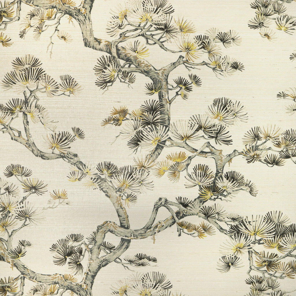 Kravet Design - W4191-411 Grey | Kravet Design | Studio Collection | Botanical & Floral Metallic Wallcovering Print