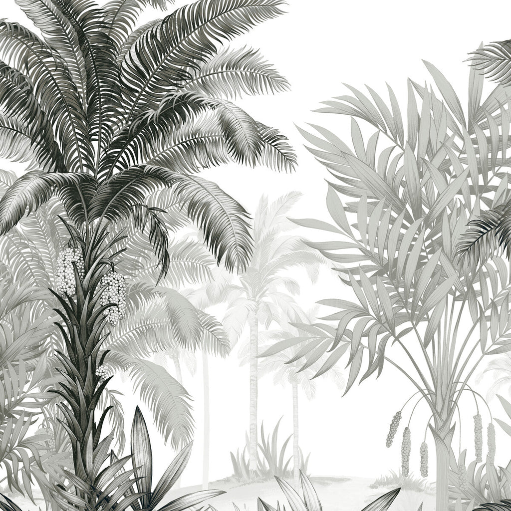 Kravet Design - W4192-8 Black | Kravet Design | Panel Designs | Botanical & Floral Wallcovering Print