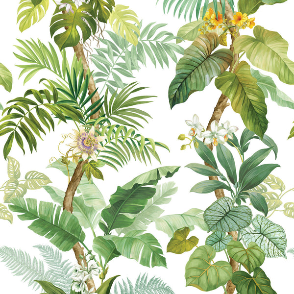 Kravet Design - W4196-3 Green | Kravet Design | Panel Designs | Botanical & Floral Wallcovering Print