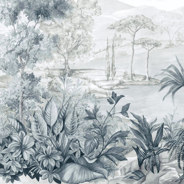 Kravet Design - W4198-52 Grey | Kravet Design | Panel Designs | Botanical & Floral Wallcovering Print