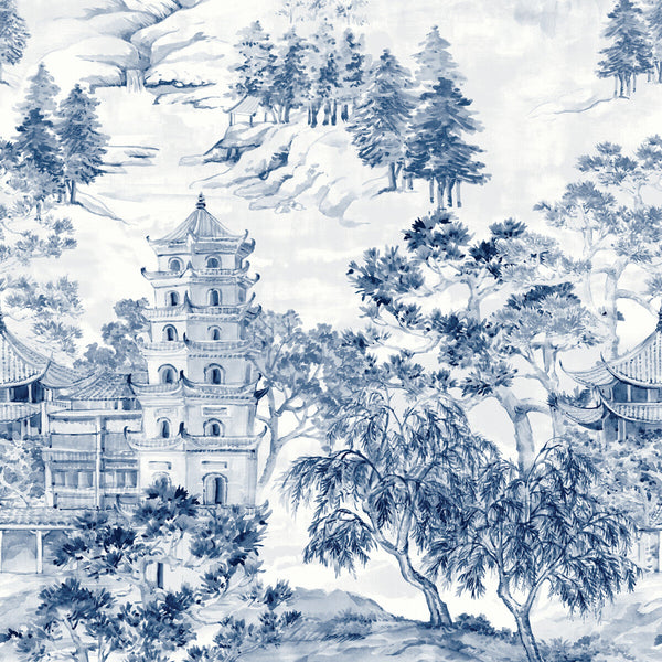 Kravet Design - W4199-155 Grey | Kravet Design | Panel Designs |Chinoiserie Botanical & Floral Wallcovering Print