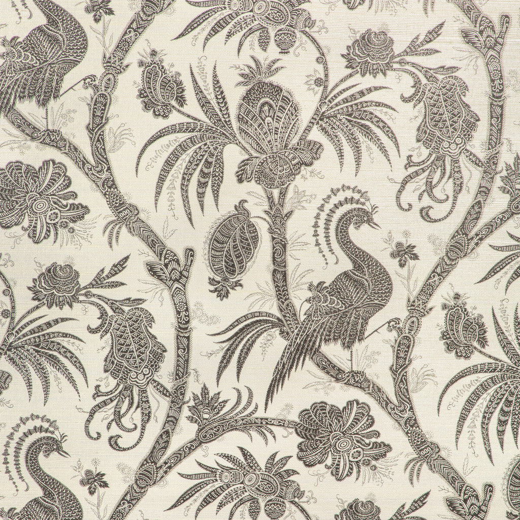 Kravet Design - W4200-8 Charcoal | Kravet Design | Studio Collection | Animal/Insects Botanical & Floral Wallcovering Print