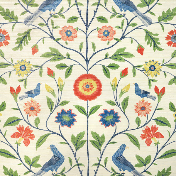 Kravet Design - W4202-195 Blue Natural Wallcovering | Kravet