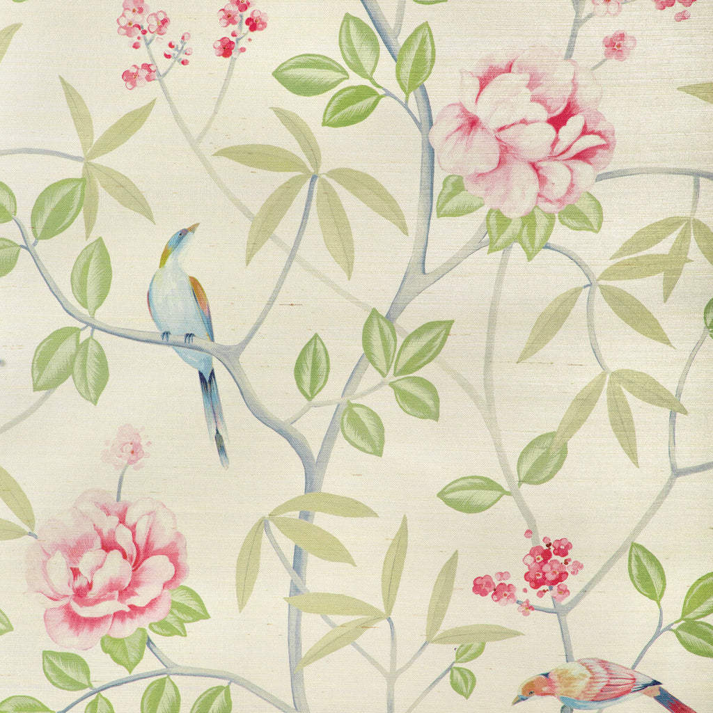 Kravet Design - W4203-73 Pink | Kravet Design | Studio Collection | Animal/Insects Botanical & Floral Wallcovering Print