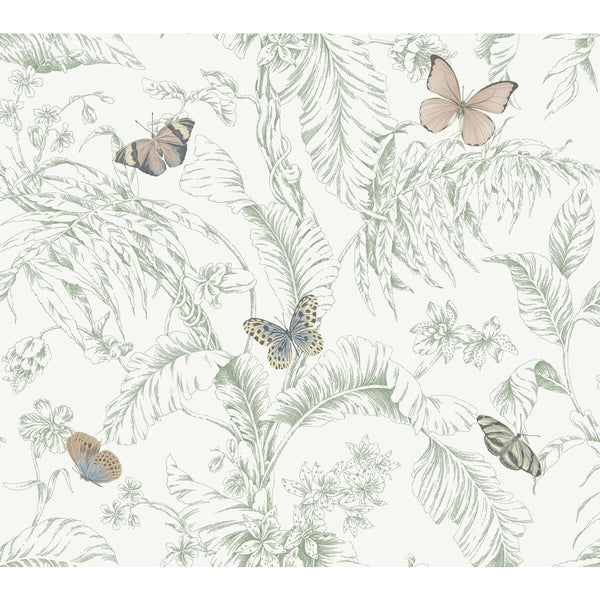 Kravet Design - W4234-73 Bronze | Kravet Design | Toiles Resource Library | Animal/Insects Botanical & Floral Wallcovering Print